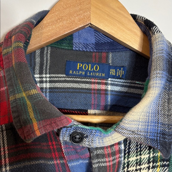 Polo Ralph Lauren Patchwork Western Flannel Shirt XXL - Picture 4 of 6